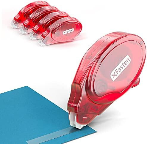 XFasten Double Sided Adhesive Scrapbook Runner Tape Roller, 0.3-inch by 360-Inch, 4-Pack, Permanent  | Amazon (US)