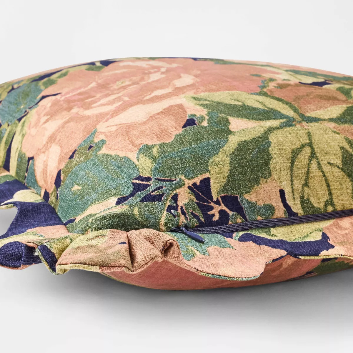 Square Floral Bloom with Scallop Flange Throw Pillow - Threshold™ designed with Studio McGee | Target