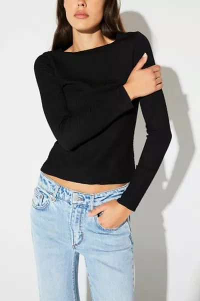 Neuw Crinkle Long Sleeve Top | Urban Outfitters (US and RoW)