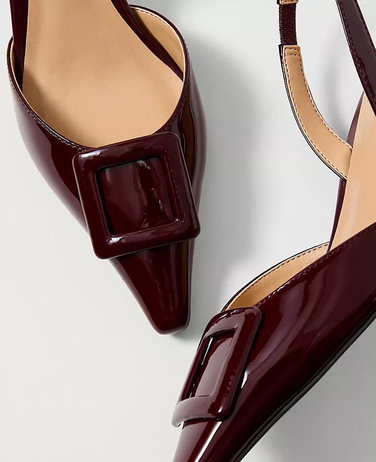 Patent Pointy Toe Slingback Pumps | Ann Taylor