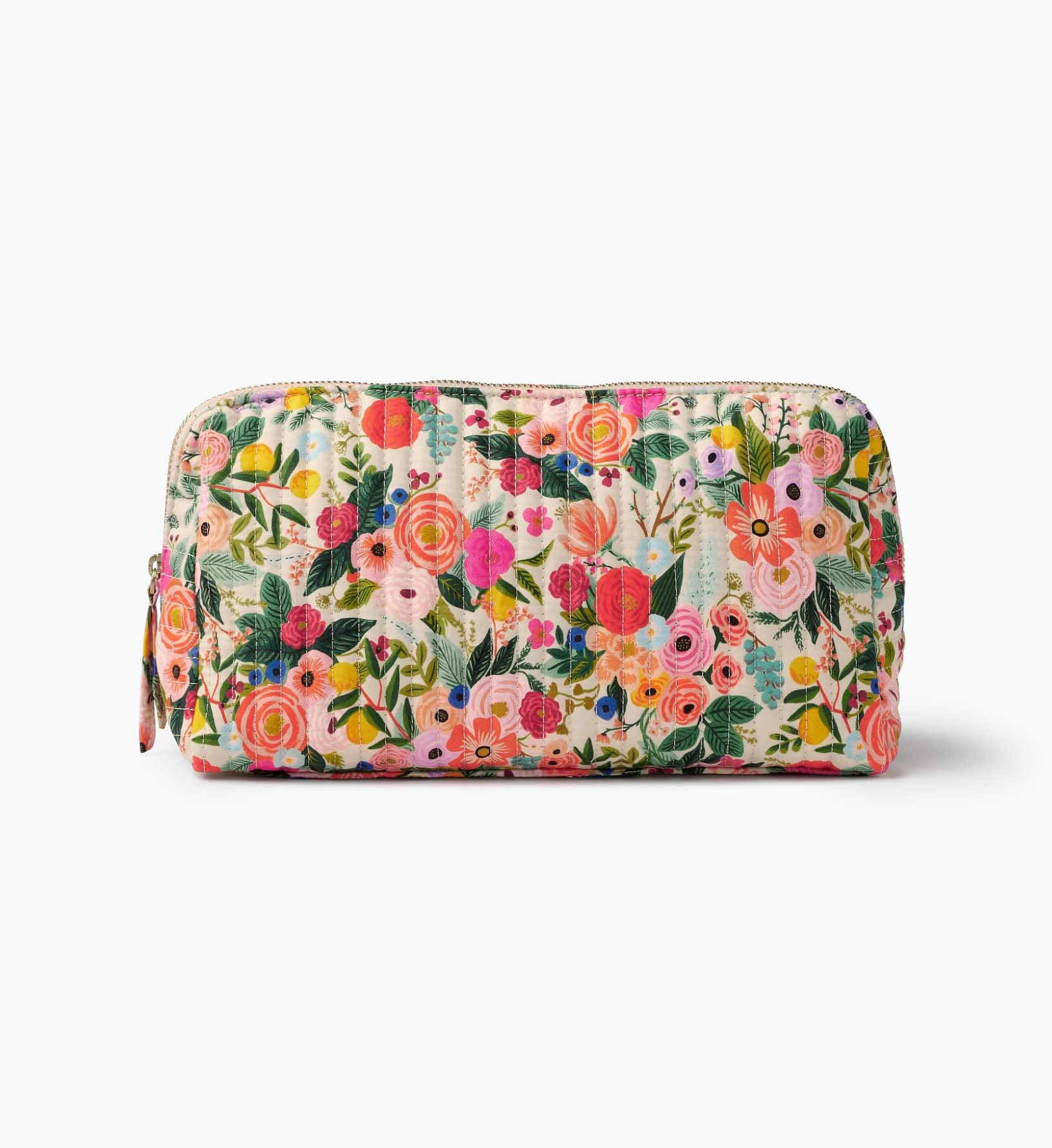 Quilted Large Cosmetic Pouch - Garden Party | Rifle Paper Co.