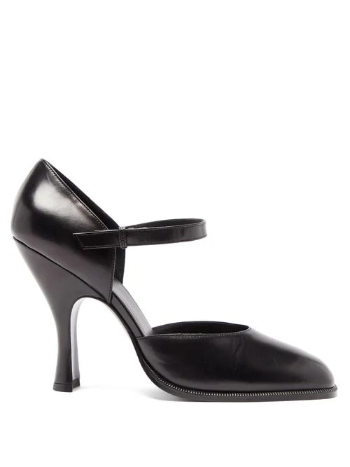 The Row - Square-toe Leather Mary Jane Pumps - Womens - Black | Matches (US)