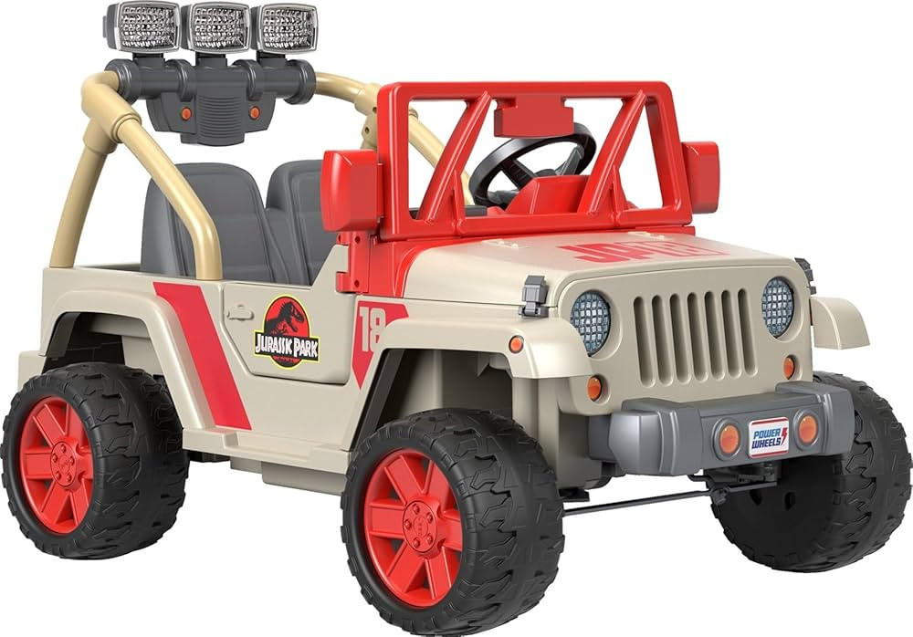 Power Wheels Jurassic Park Jeep Wrangler Ride-On Battery Powered Vehicle with Dinosaur Sounds & L... | Amazon (US)