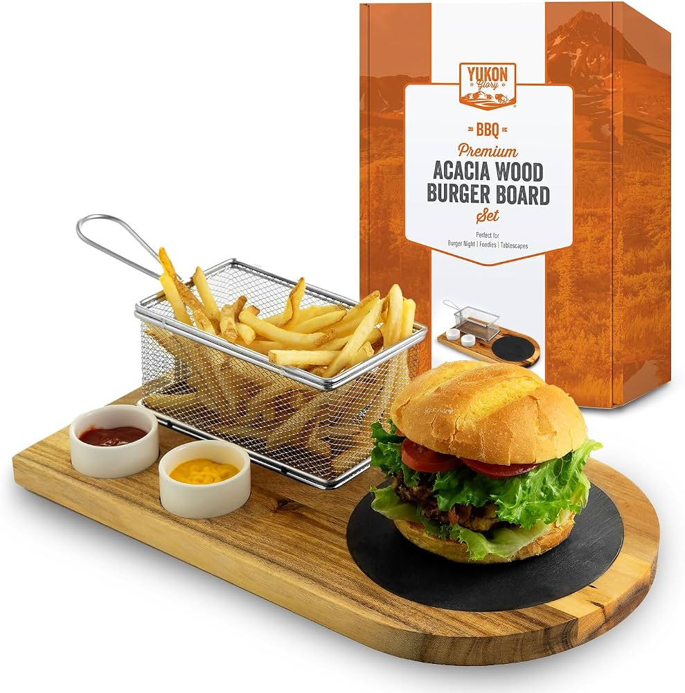 Yukon Glory™ Burger Serving Set, Perfect For Foodies, Burger Lovers and Tablescapes, Includes P... | Amazon (US)