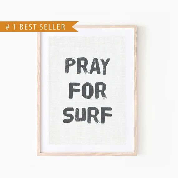 Pray for Surf - Printable Quote - Mothers Day Gift - Inspirational Print - Letterboard Print - Mu... | Etsy (US)