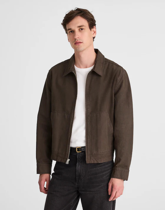 Zip-Front Jacket in Cotton Canvas | Madewell