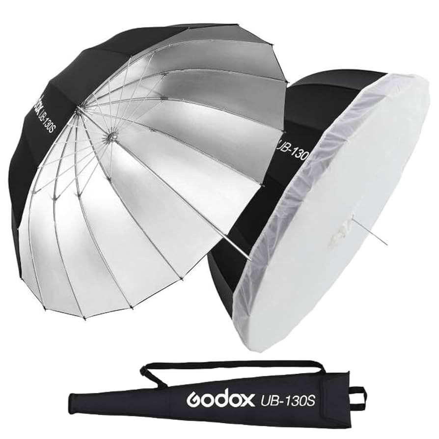 Godox UB-130S 51.2" 130cm Parabolic Deep Reflective Umbrella Silver Inner Photography Studio Soft... | Amazon (US)