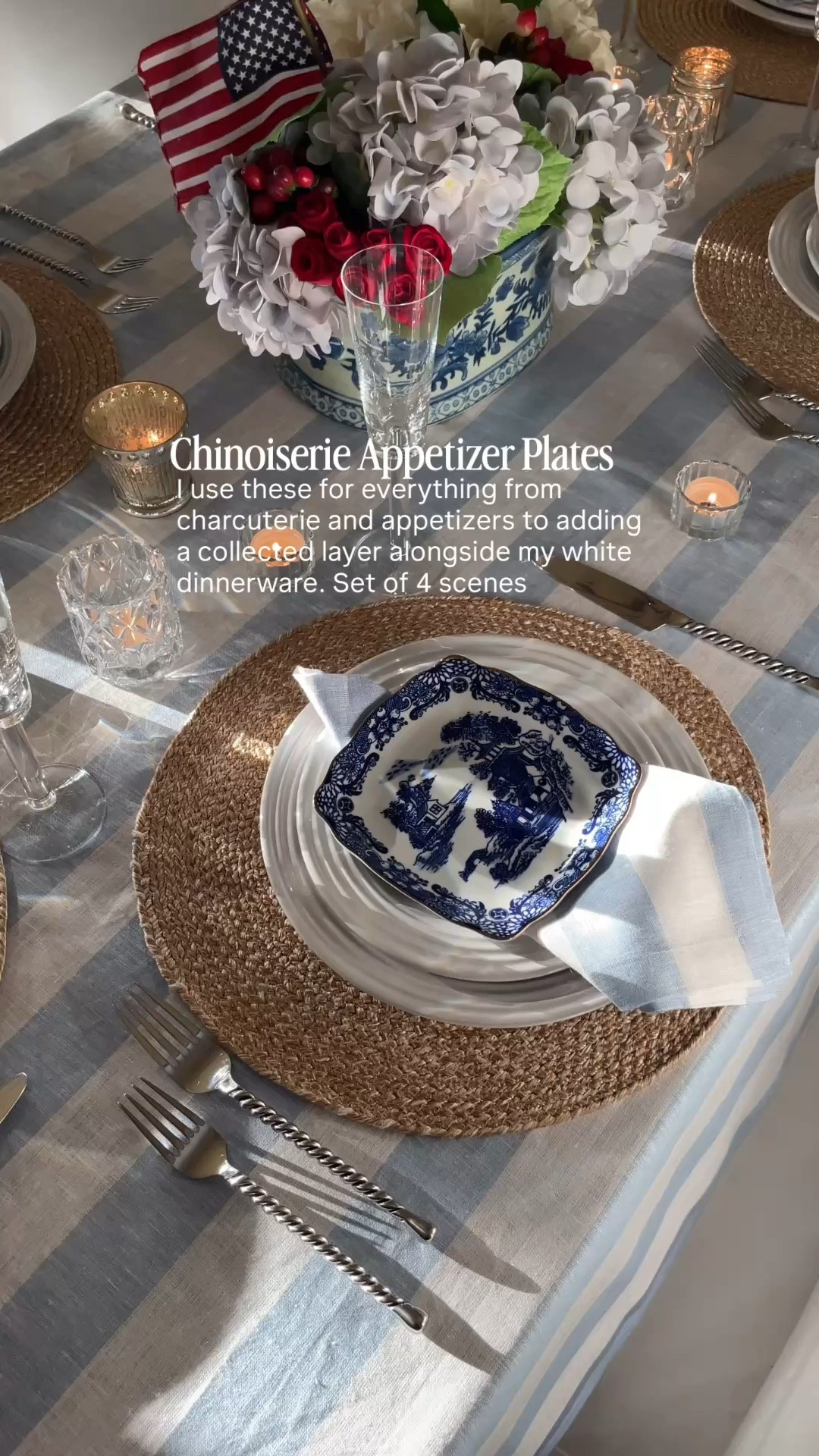 A forever classic. I use these for everything from charcuterie and appetizers to adding a collected layer alongside my white dinnerware.

Tabletop. Dinnerware. Tablecloth. Blue & White. LavenderRoseHome

#LTKHome