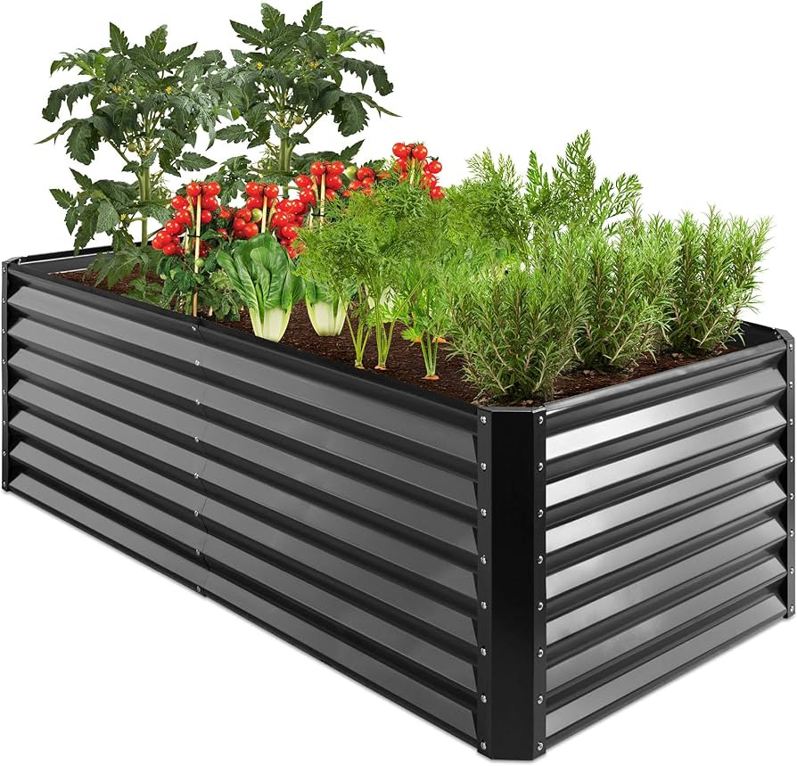 Best Choice Products 6x3x2ft Outdoor Metal Raised Garden Bed, Deep Root Box Planter for Vegetable... | Amazon (US)