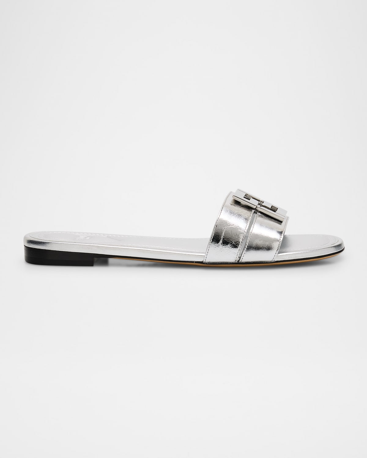 FFold Metallic Leather Sandals | Neiman Marcus