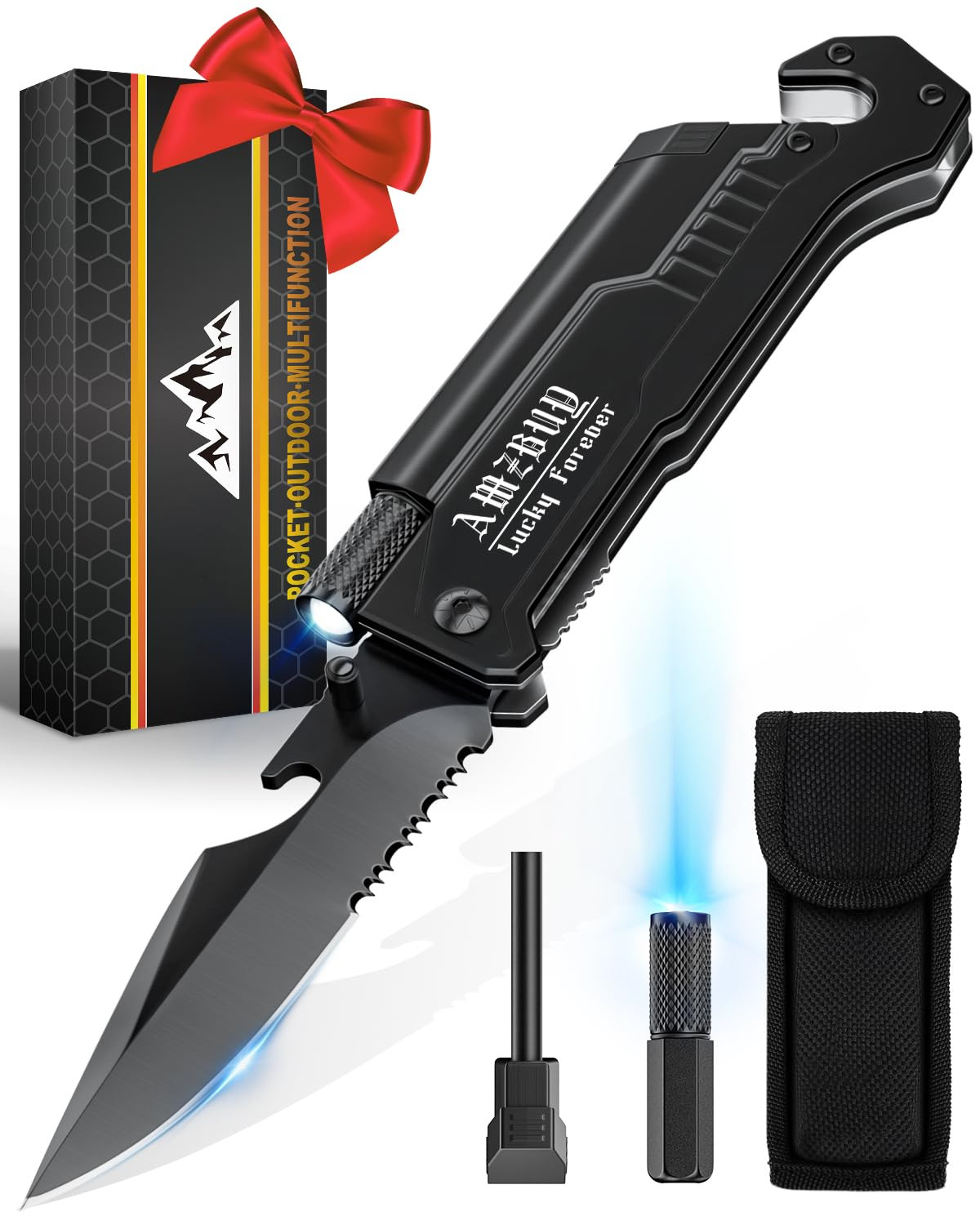 Stocking Stuffers for Men Dad Gifts 7-In-1 Multi Tool Camping Fishing Multitool Gadgets Birthday ... | Amazon (US)