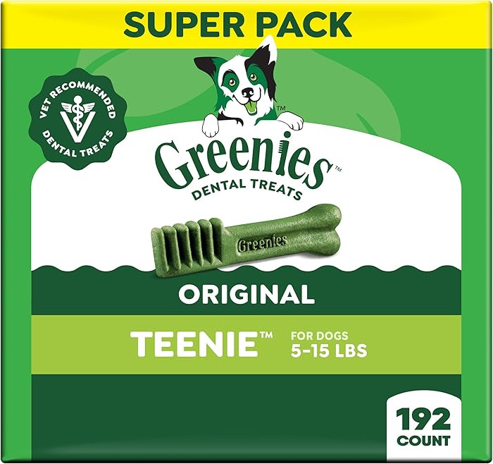 Greenies Veterinarian-Recommended Adult Natural Dental Dog Treats Teenie Size, Dog Dental Chews, ... | Amazon (US)