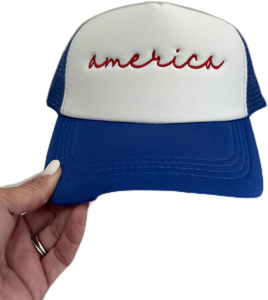 America Trucker Hat, America, 4th of July Baseball Cap for Men Women, Printed or Embroidery | Amazon (US)