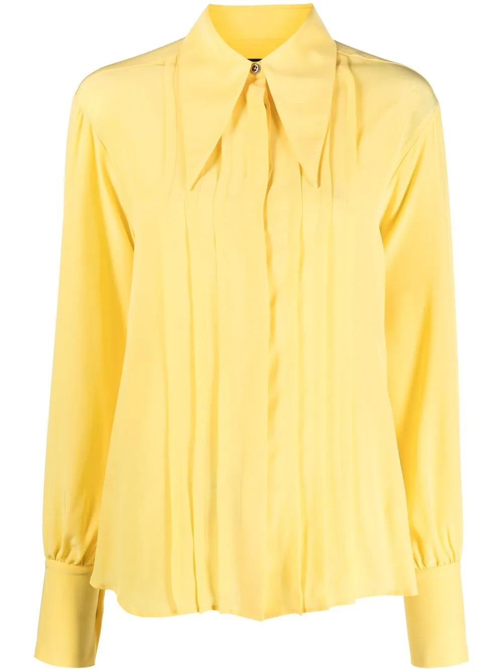 John Richmond Oversized pointed-collar long-sleeve Shirt - Farfetch | Farfetch Global