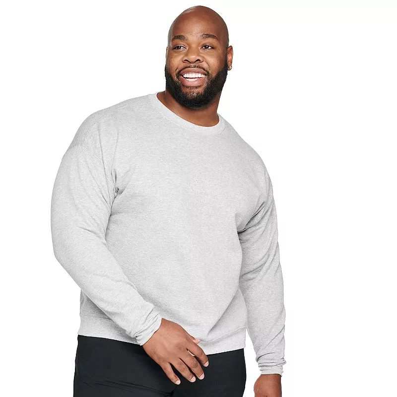 Big & Tall Hanes EcoSmart Fleece Sweatshirt, Men's, Size: XXL, Silver | Kohl's