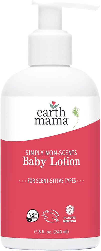Earth Mama Simply Non-Scents Baby Lotion for Dry Skin, Calendula Cream for Newborn Skin Care, Org... | Amazon (US)