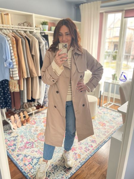 H&M Spring New Arrivals~this twill Trench checks all the boxes as far as fit and details! The quality for the price point is outstanding and fits tts.

Spring outfits, trench coat, workwear 

#LTKmidsize #LTKfindsunder100 #LTKover40