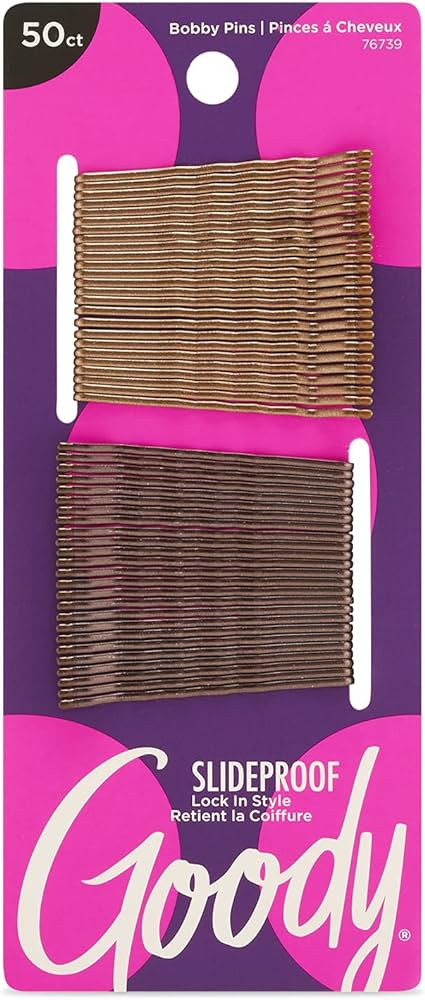 Goody Ouchless Hair Bobby Pins - 50 Count, Assorted Brunette Colors - Slideproof and Lock-In Plac... | Amazon (US)