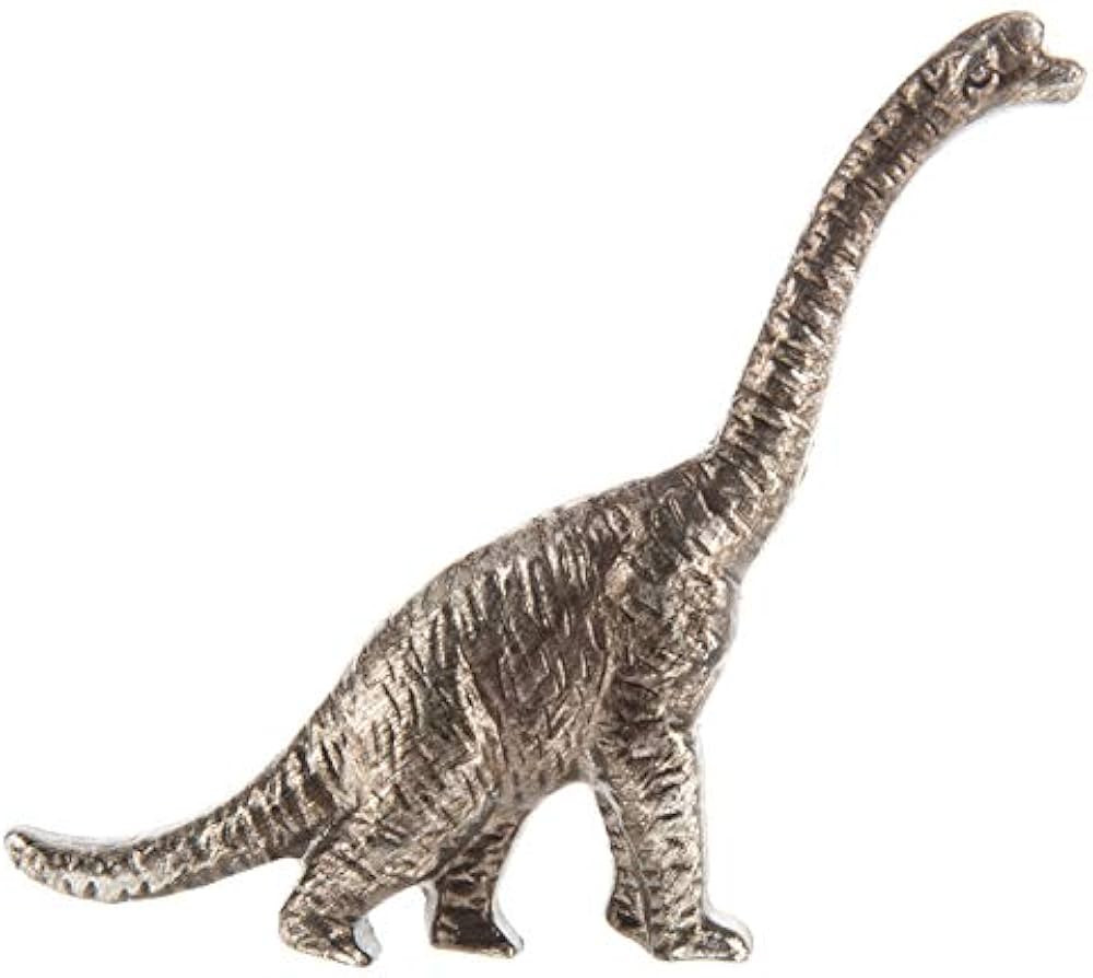 2 Silver Brachiosaurus Dinosaur Metal Knob Home Decoration | Amazon (US)