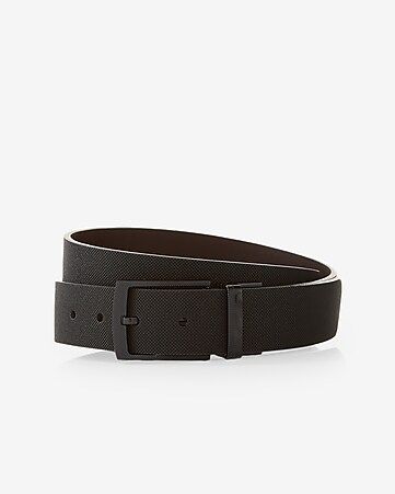 reversible textured strap prong belt | Express