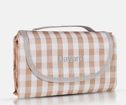 Dayard Picnic Blankets Waterproof Foldable Coffee & White, Picnic Blanket Sandproof Portable for ... | Amazon (US)