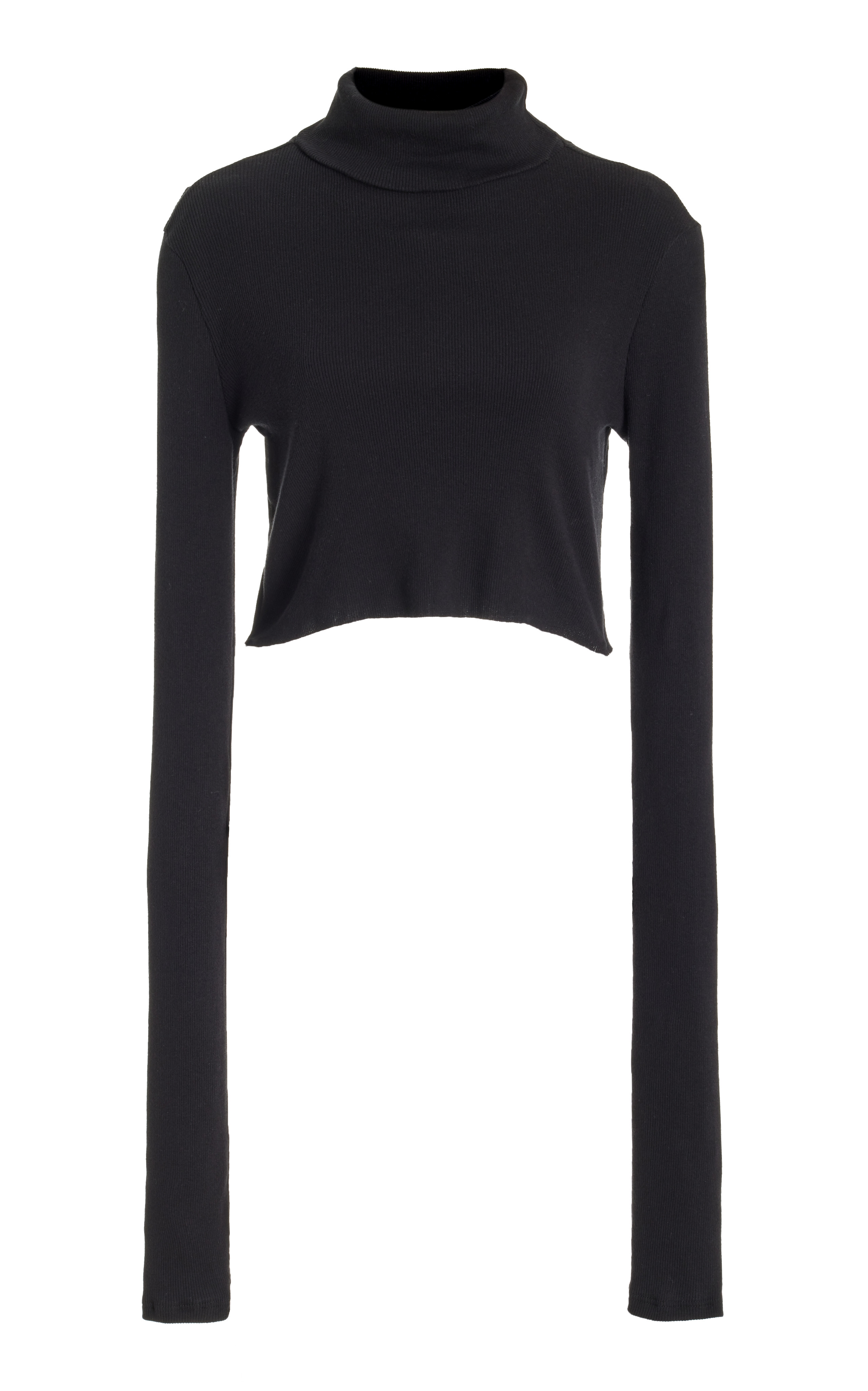 Cropped Cotton-Blend Turtleneck Top | Moda Operandi (Global)