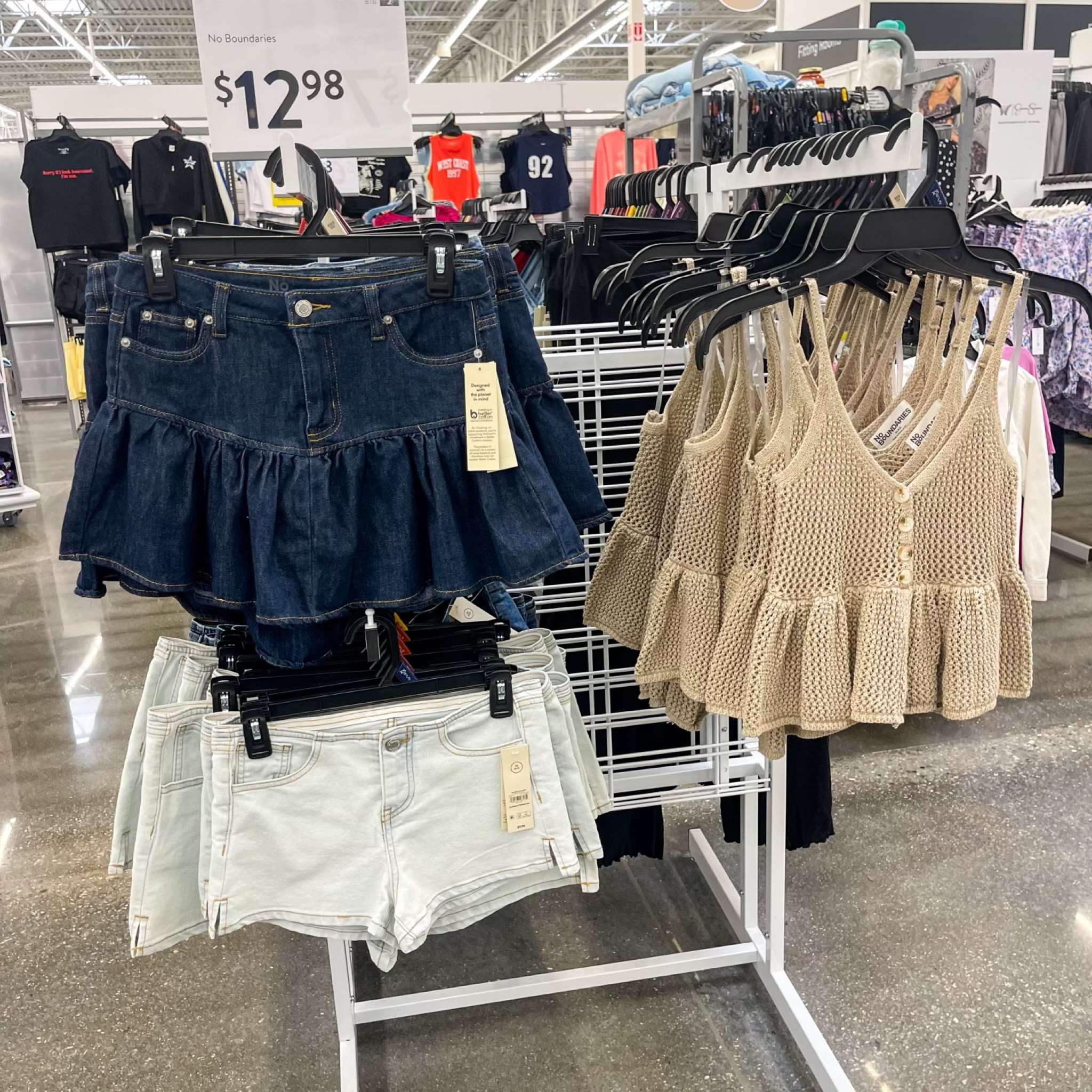 They are re-doing the Walmart near me and it is looking SO good!!! This No Boundaries display caught my eye and I really love that peplum sweater tank. It is more cropped than I’m comfortable with but I bet it looks super cute on! 

#LTKSeasonal #LTKFestival #LTKSaleAlert