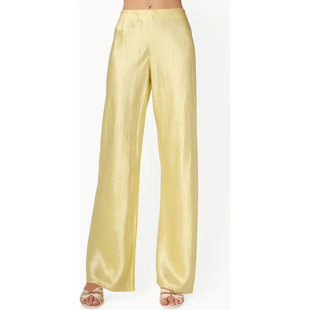 CAMI NYC Bristol Wide Leg Pants in Buttercup at Nordstrom, Size Large | Nordstrom