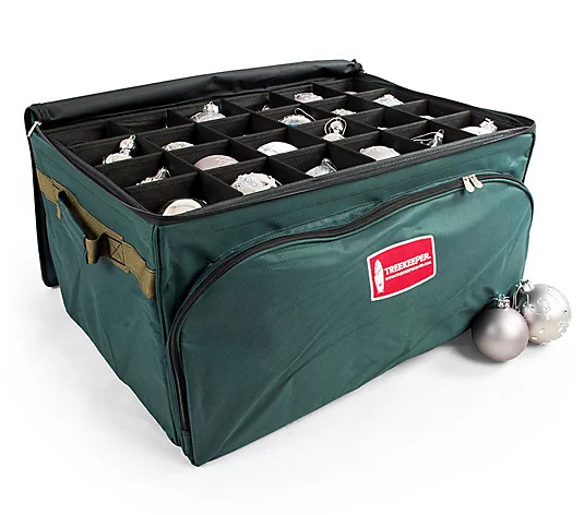TreeKeeper Three-Tray Ornament Storage Bag w/ Front Pocket | QVC
