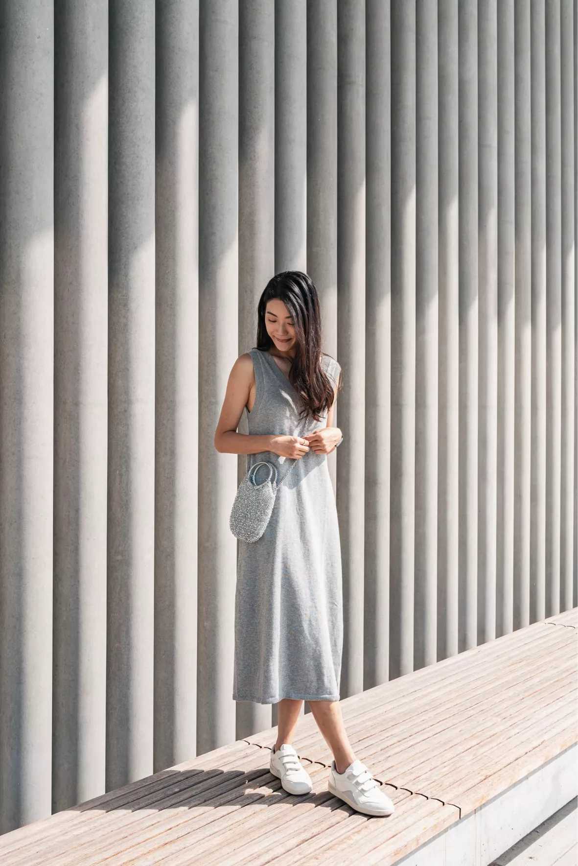 H & M - Ribbed dress - Grey curated on LTK