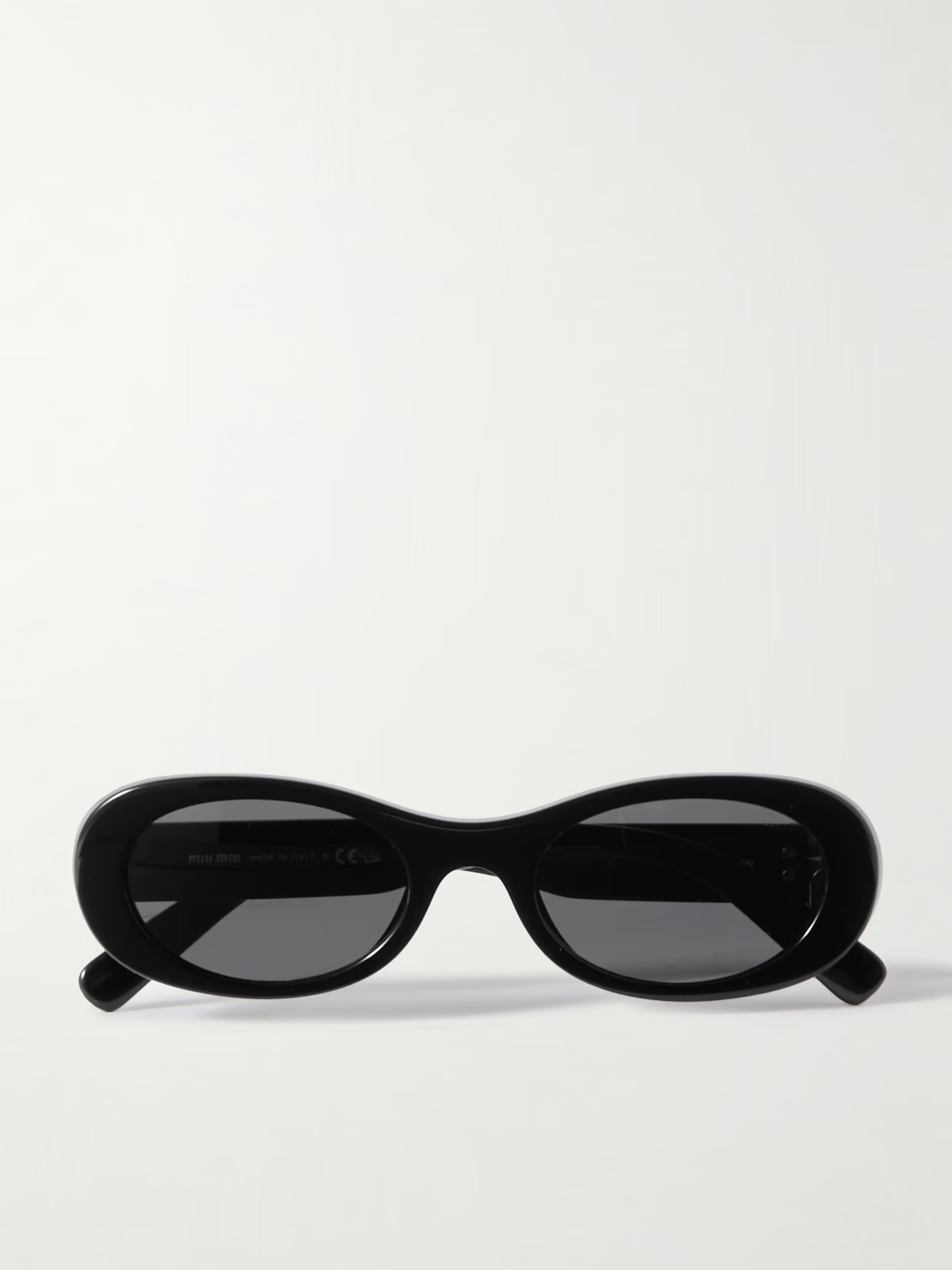 Miu Miu Eyewear - Oval-frame Acetate Sunglasses - Black | NET-A-PORTER (US)
