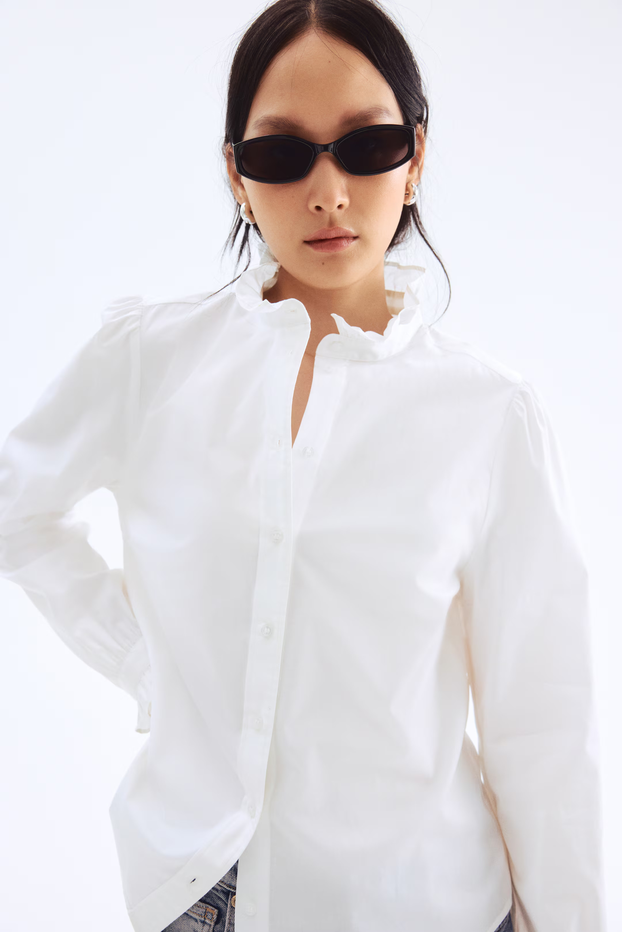 Blouse with Ruffled Collar | H&M (US + CA)