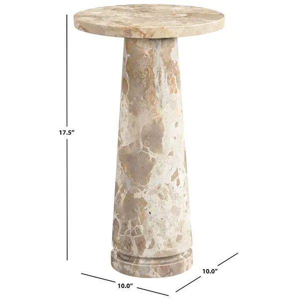 SAFAVIEH Couture Valentia Round Marble Accent Table - Beige | Bed Bath & Beyond