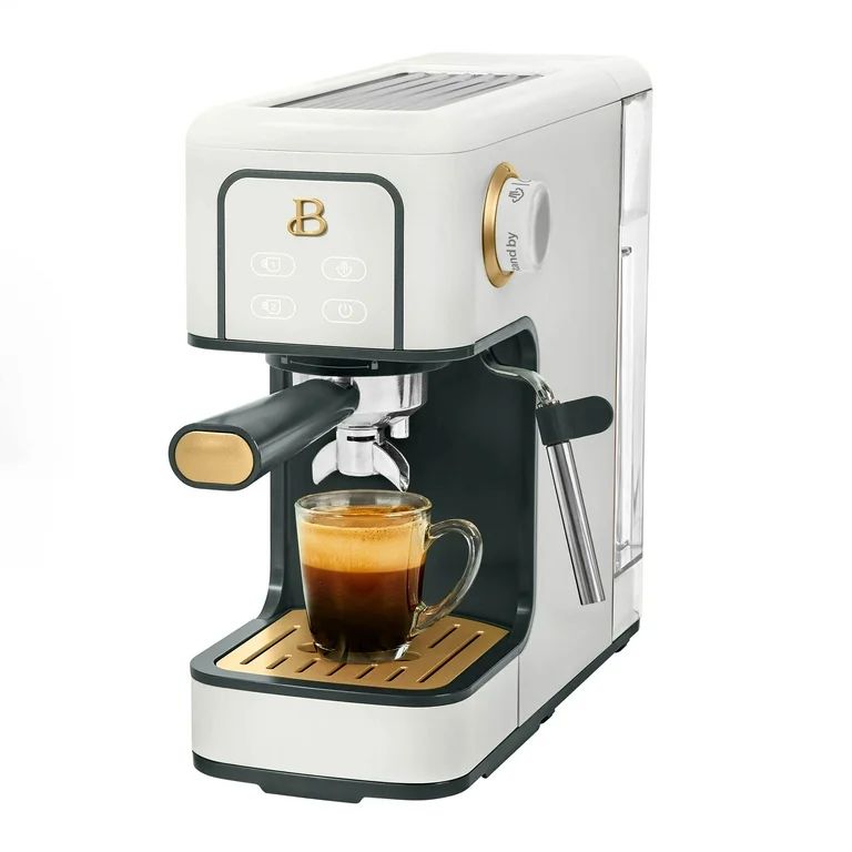 Beautiful Slim Espresso Maker with 20-Bar Pressure, White Icing by Drew Barrymore - Walmart.com | Walmart (US)