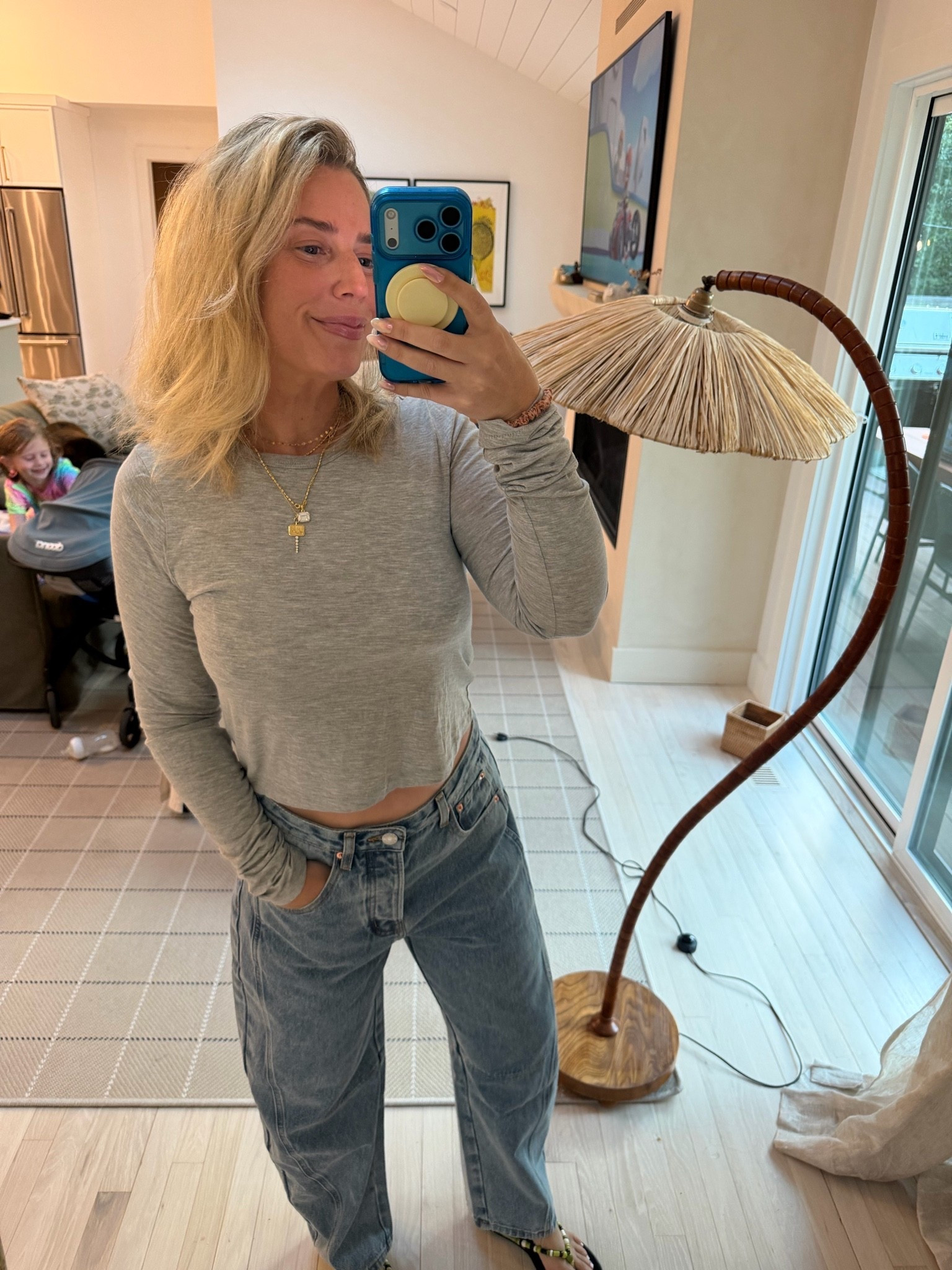 Comfiest baby tee and my fave jeans — daily edit cover from Found by Em