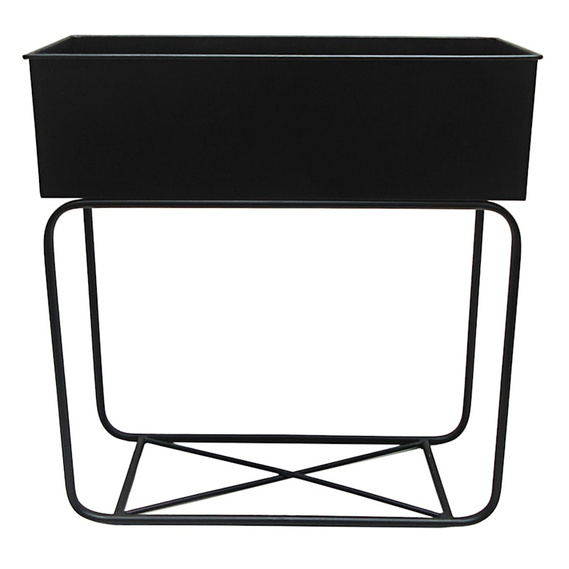 Black Metal Planter Stand, Large | At Home