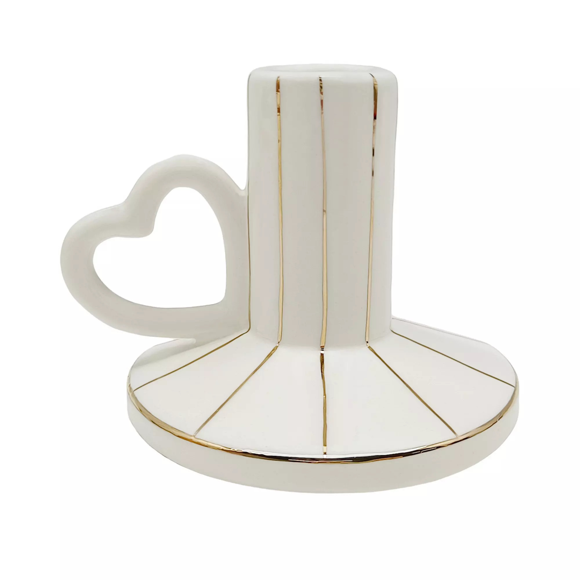 Celebrate Together Valentine's Day Gold Electroplated Stoneware Taper Candle Holder | Kohl's