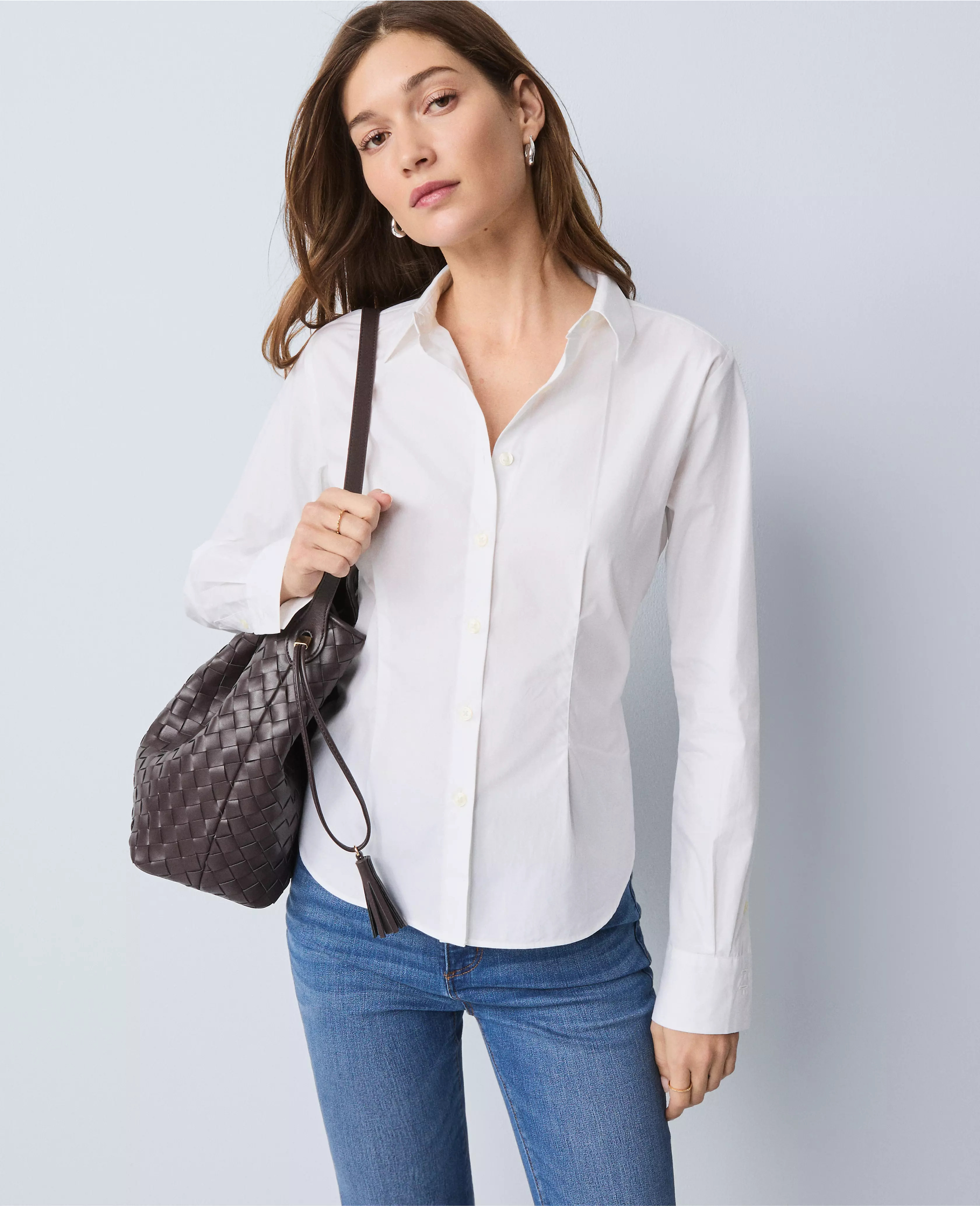 Fitted Button Down Shirt | Ann Taylor