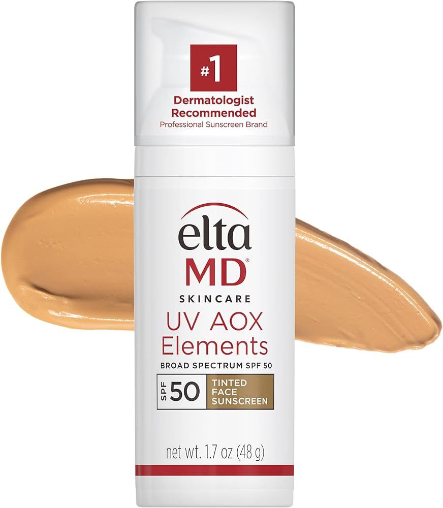 Amazon.com: EltaMD UV AOX Elements Tinted Mineral Face Sunscreen, SPF 50, Tinted Sunscreen for Fa... | Amazon (US)