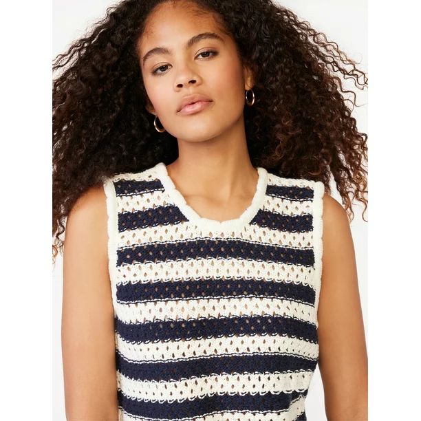 Free AssemblyFree Assembly Women's Sleeveless Crochet Sweater Top, Sizes XS-XXLUSD$22.00Price whe... | Walmart (US)