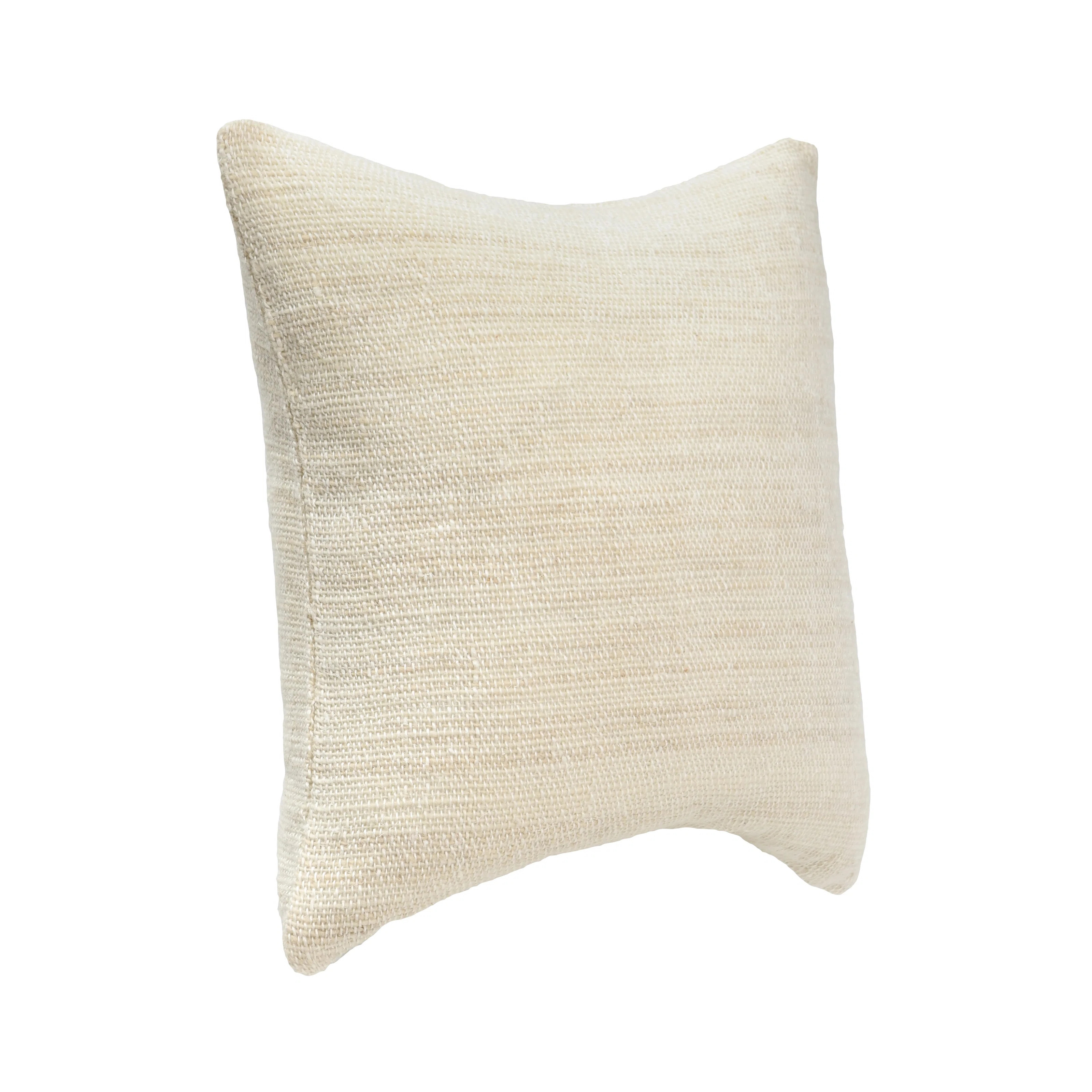 Apana 22" Linen Blend Woven Throw Pillow, Beige | Perigold