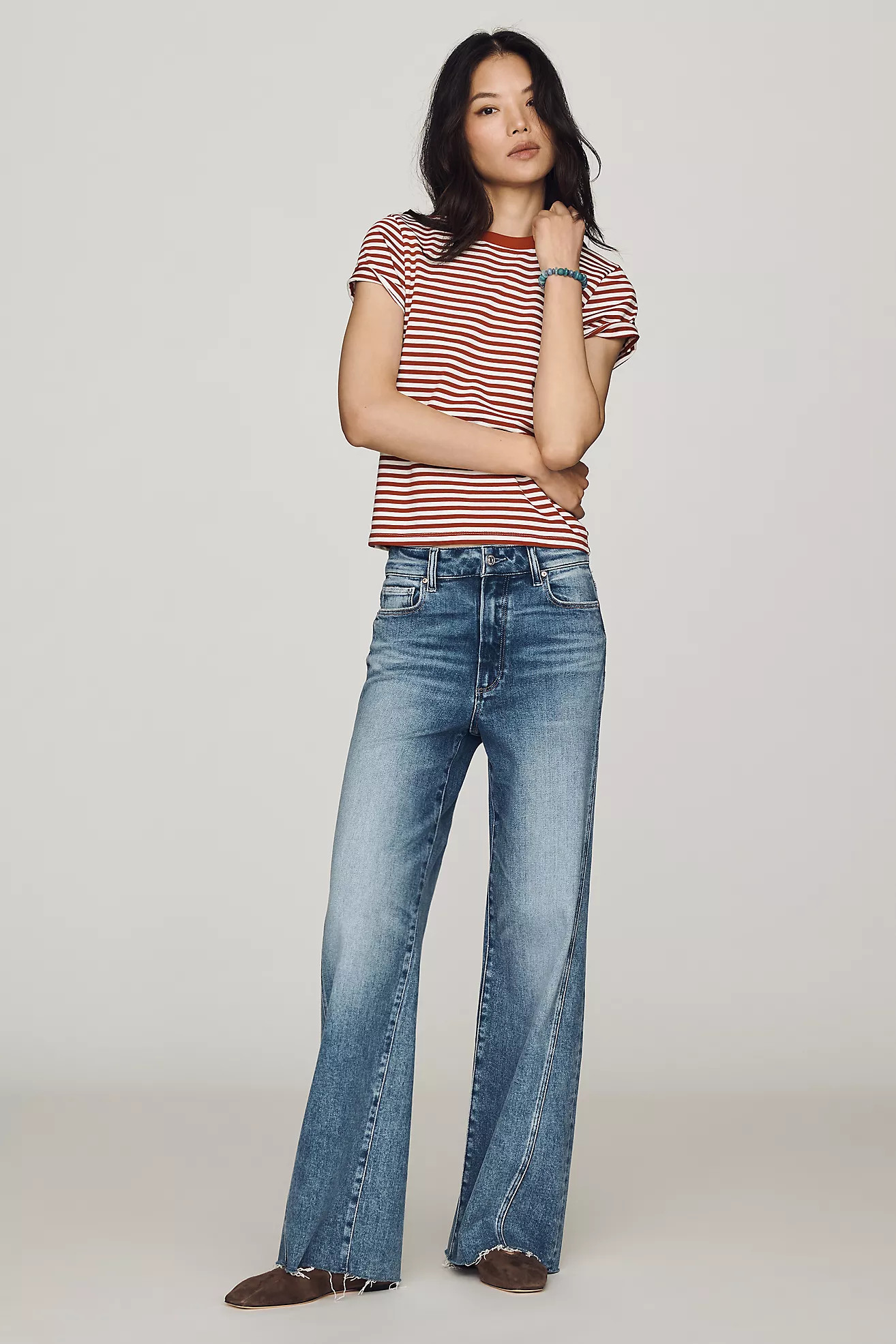 PAIGE Anessa Twist-Out High-Rise Wide-Leg Jeans | Anthropologie (US)