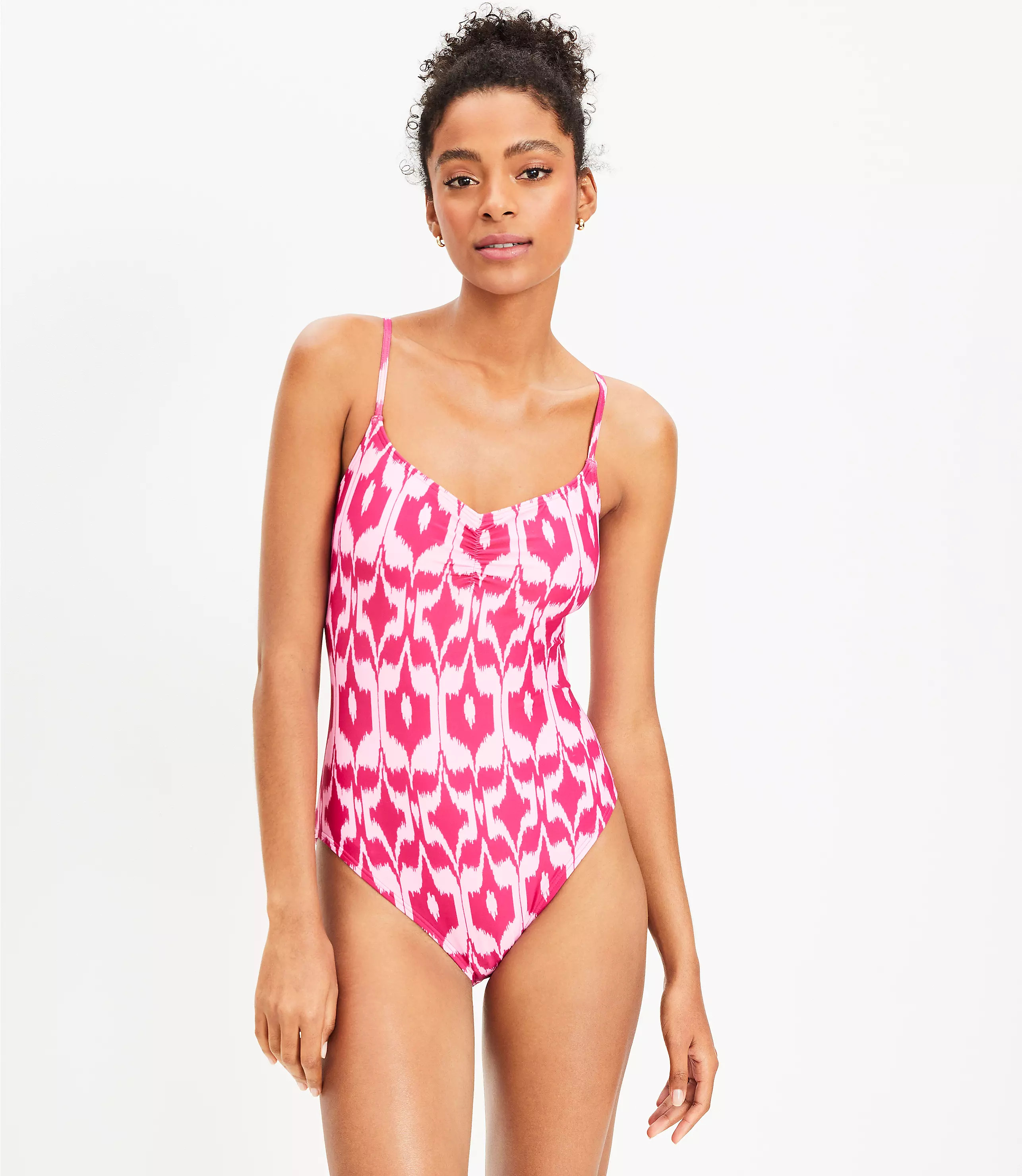 LOFT Beach Cinched Front One Piece Swimsuit | LOFT