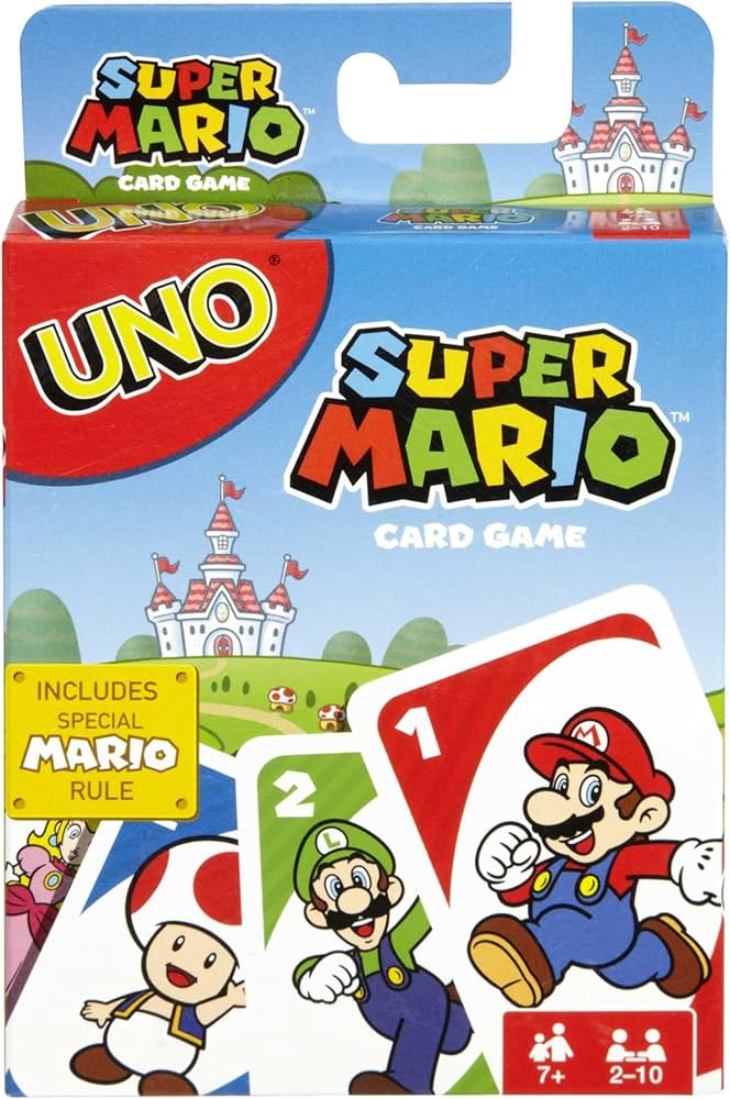 UNO Super Mario Card Game Animated Character Themed Collector Deck 112 Cards with Character Image... | Amazon (UK)