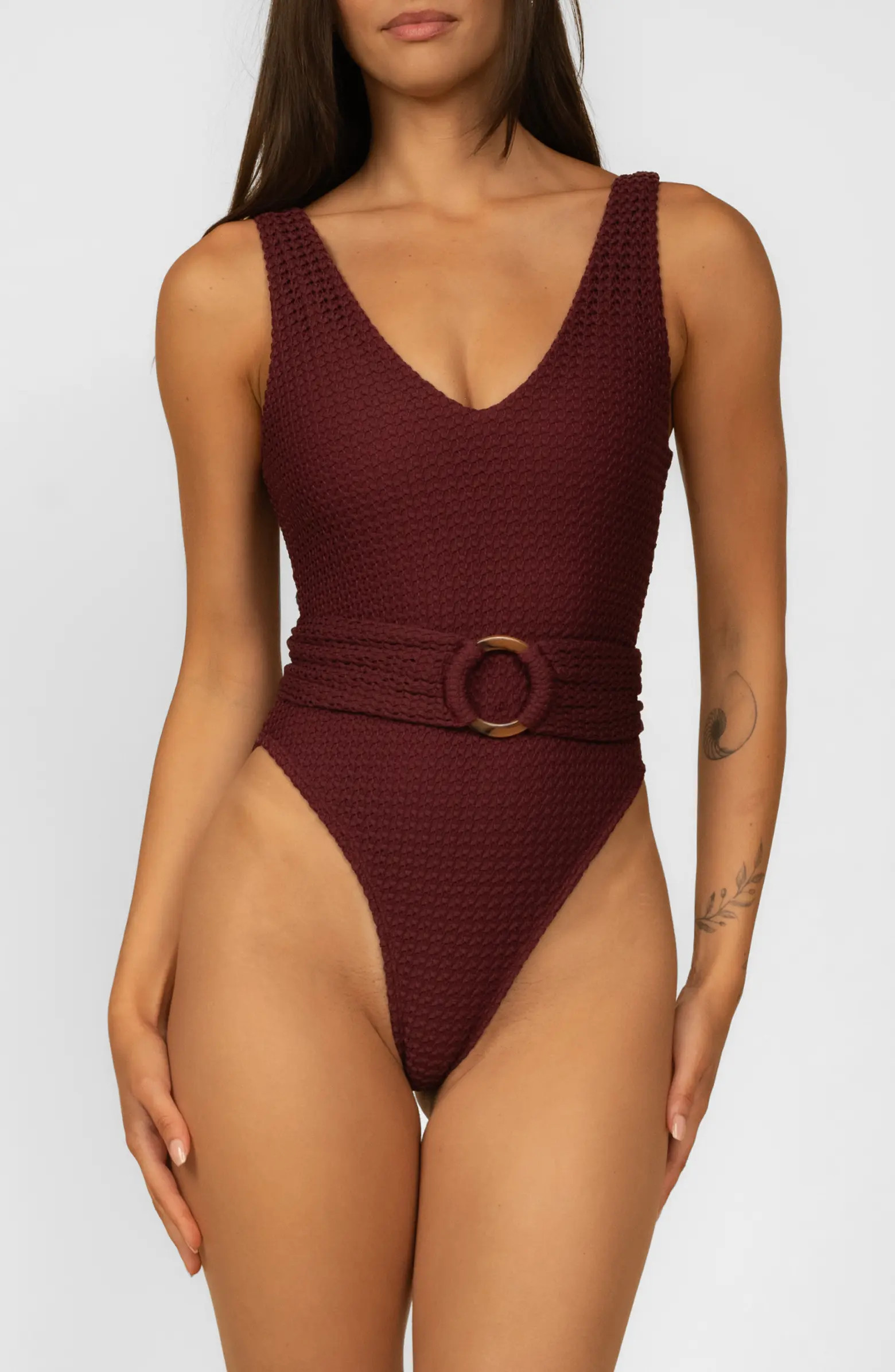 Kim Belted One-Piece Swimsuit | Nordstrom