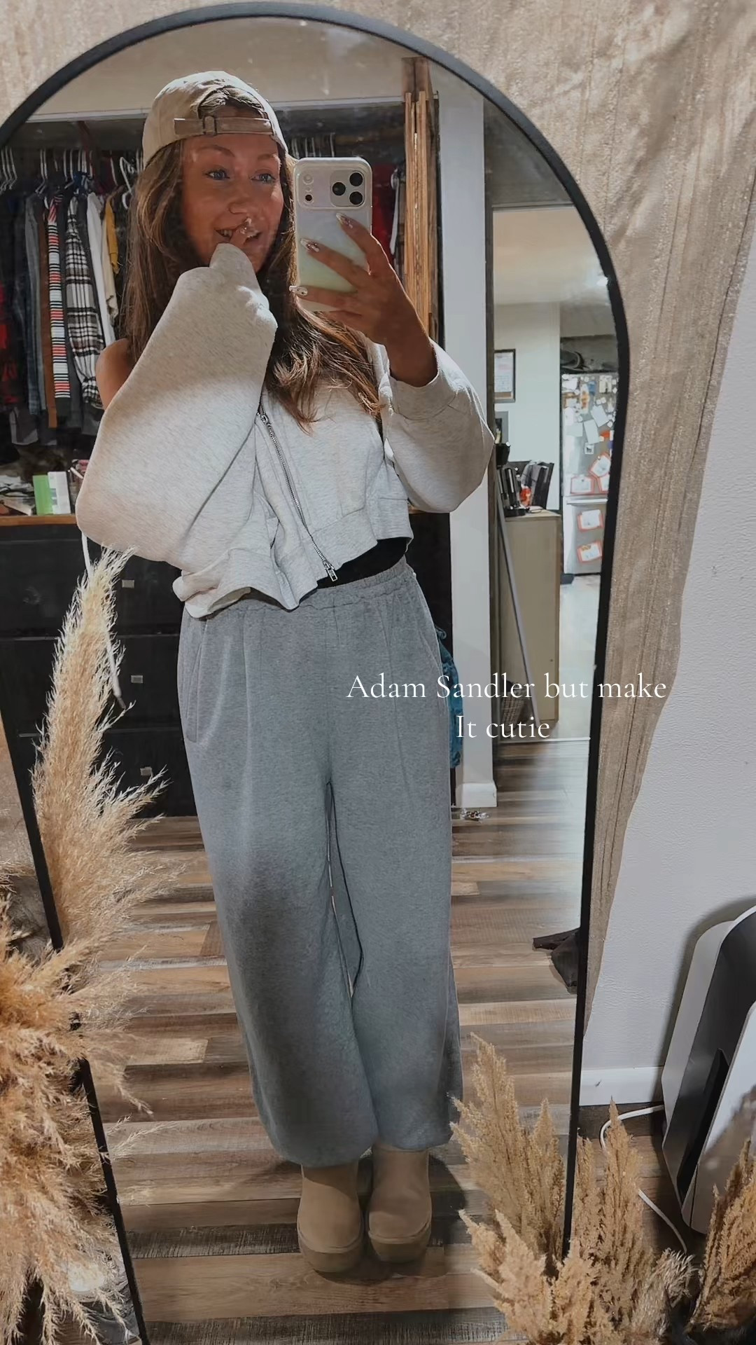 My forever go to #runningerrands fit a little Adam Sandler but make her cutie 🥰 
These are by far my favorite #sweatpants I snagged from @sheinofficial 
Everything linked on my LTK 🫶🏼

#adamsandlergirl #sweatpantsstyle #ootdinspo 

#LTKootd