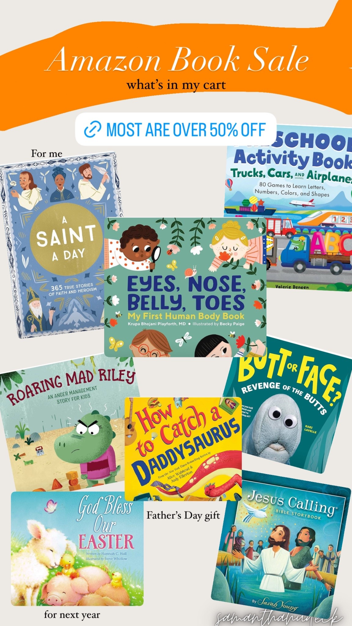 Amazon book sale. Most are 50% off!! 

Kids books 
Family books
Reading 
Building a library 

#LTKSaleAlert #LTKFamily #LTKKids