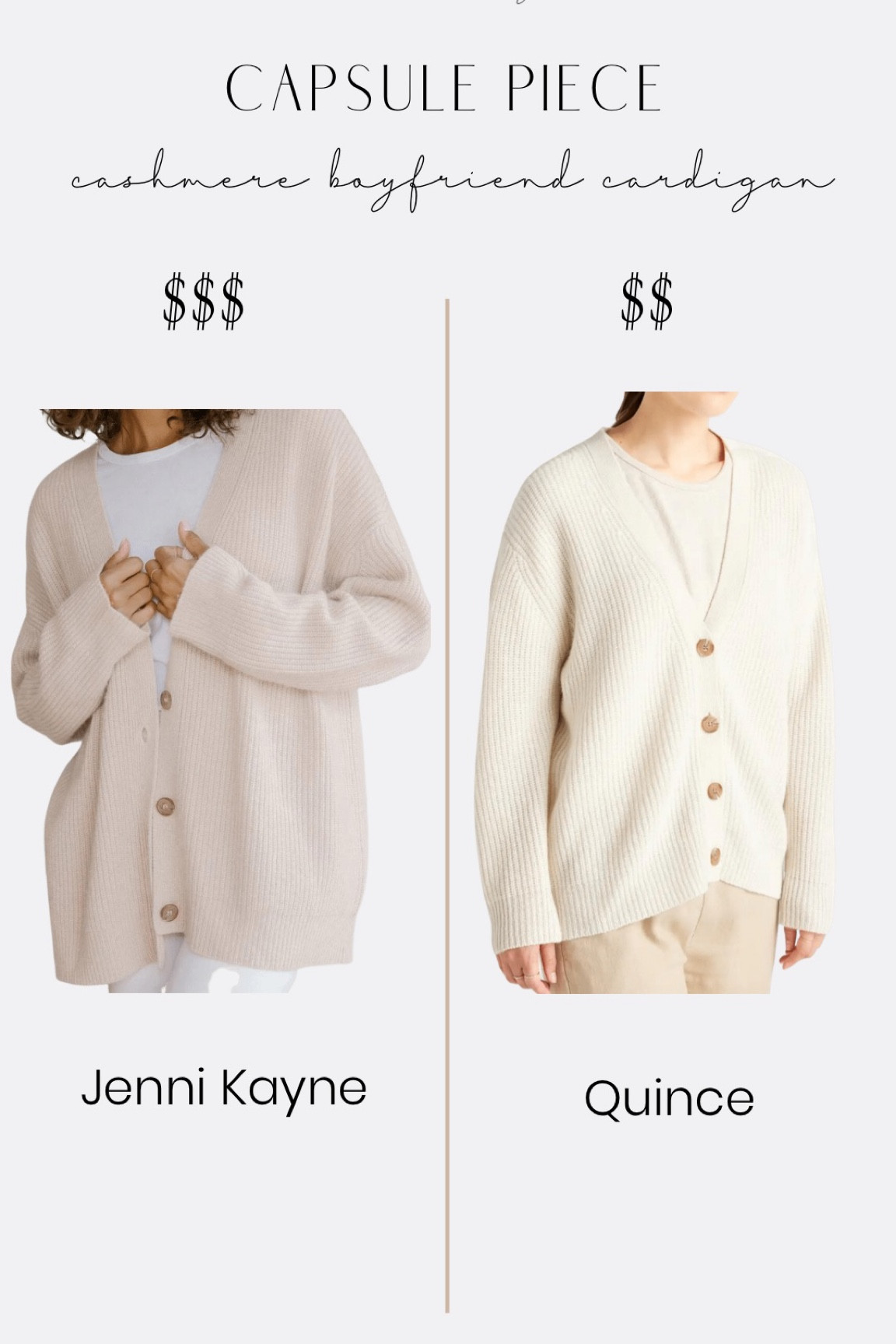 Capsule pieces: cashmere boyfriend cardigan