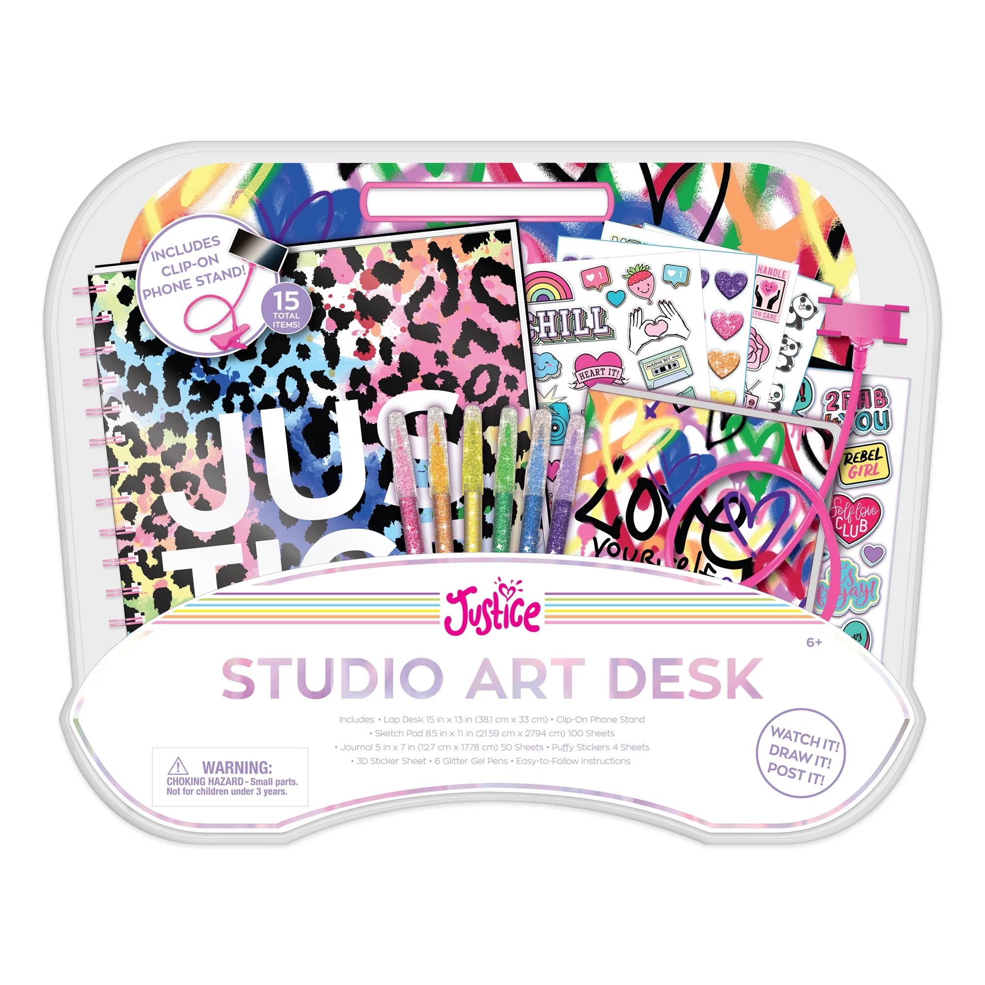 Justice Studio Art Desk W/ Accessories, Multicolor, Tween, Teen, Girls, Crafts Misc. - Walmart.co... | Walmart (US)