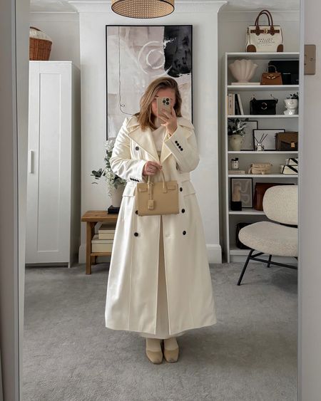 White wool coat 